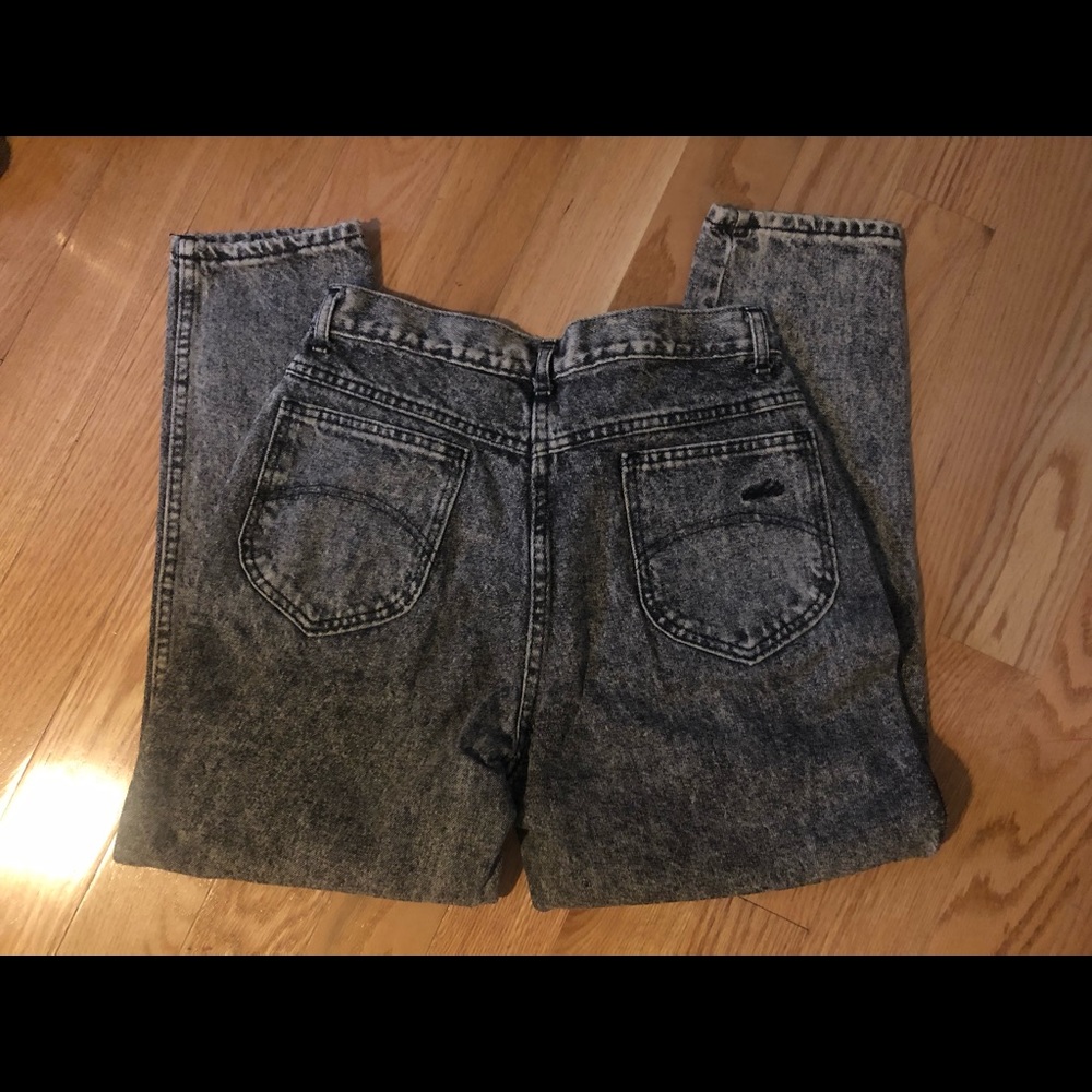 Vintage CHIC black Stone wash jeans 14 petite GUC - Picture 4 of 9